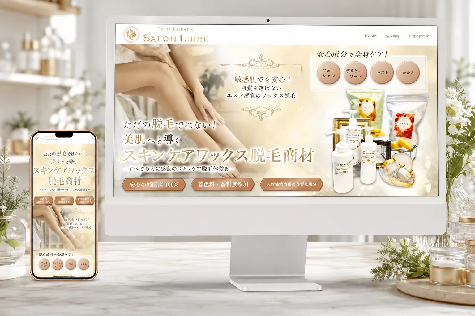 商品の特徴からブランドの想いまで、納得を育てる美容ブランドLP