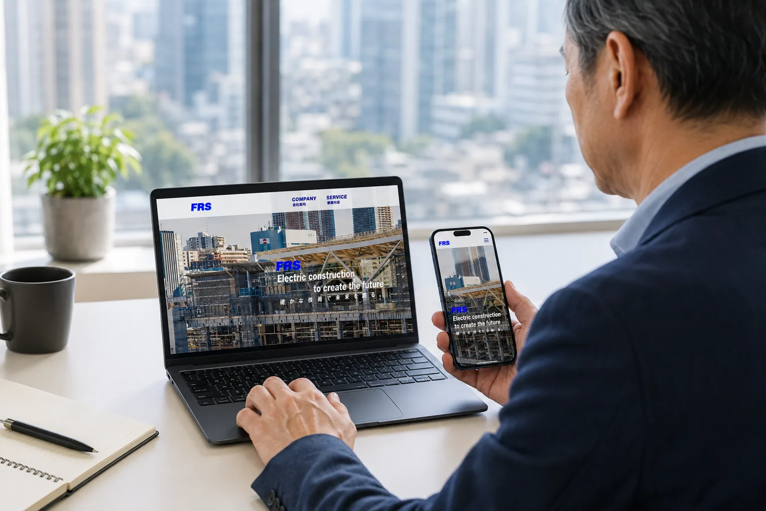株式会社エフ・アール・エス様のWEBサイトを利用する場面