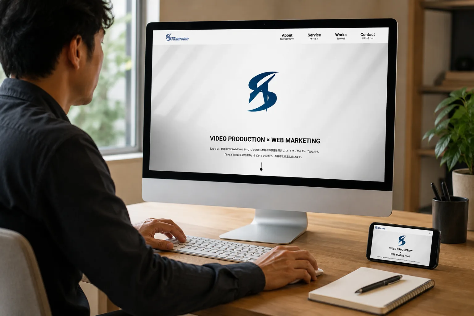 TSサービス株式会社様のWEBサイトを利用する場面