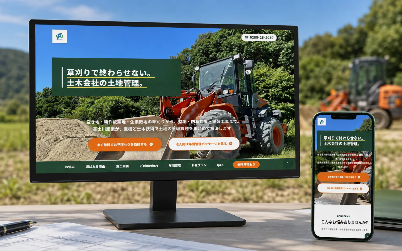 “草刈りで終わらない”価値を伝える、土地管理サービスLP