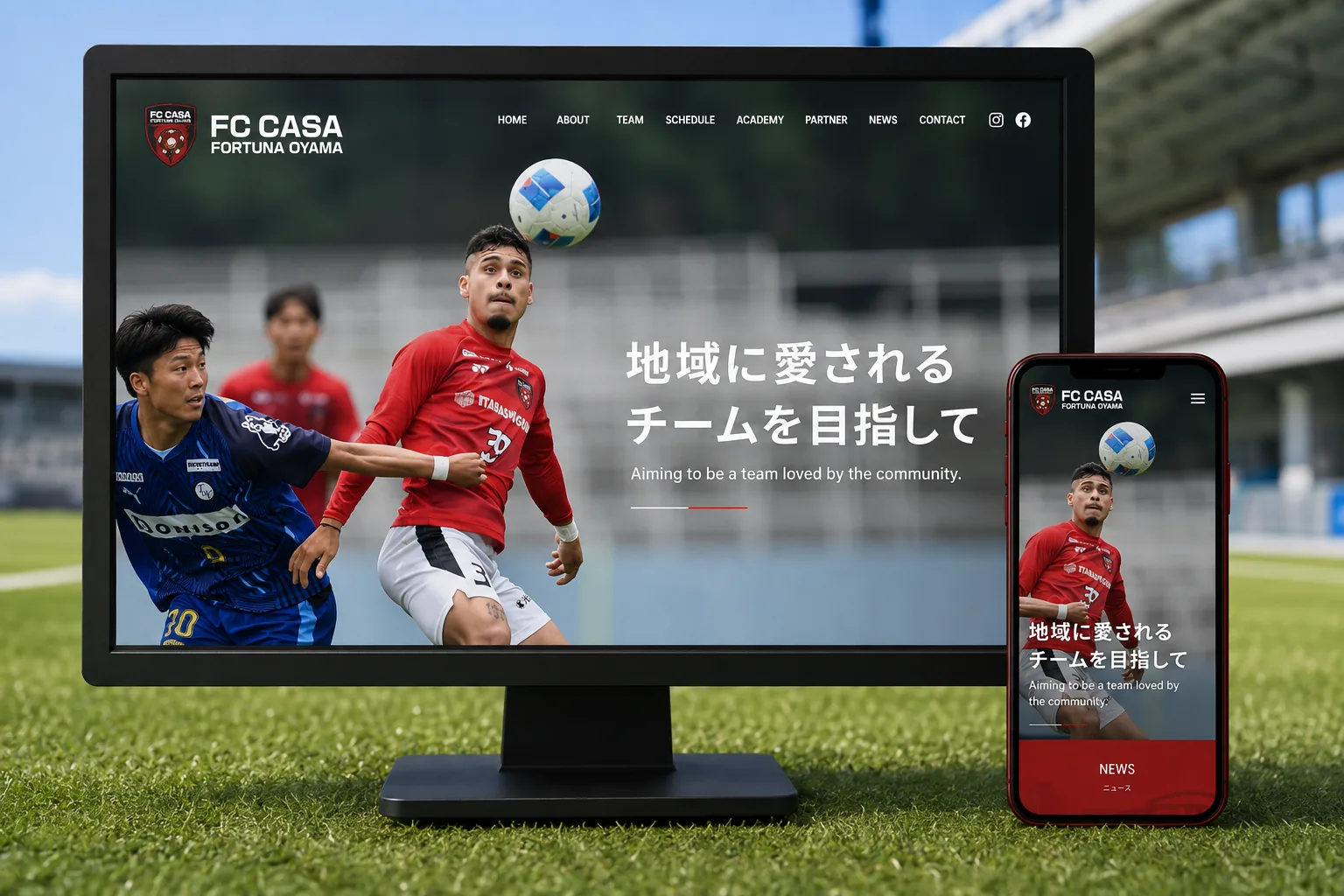 選手の姿と地域への想いを届ける、サッカークラブ公式WEBサイト